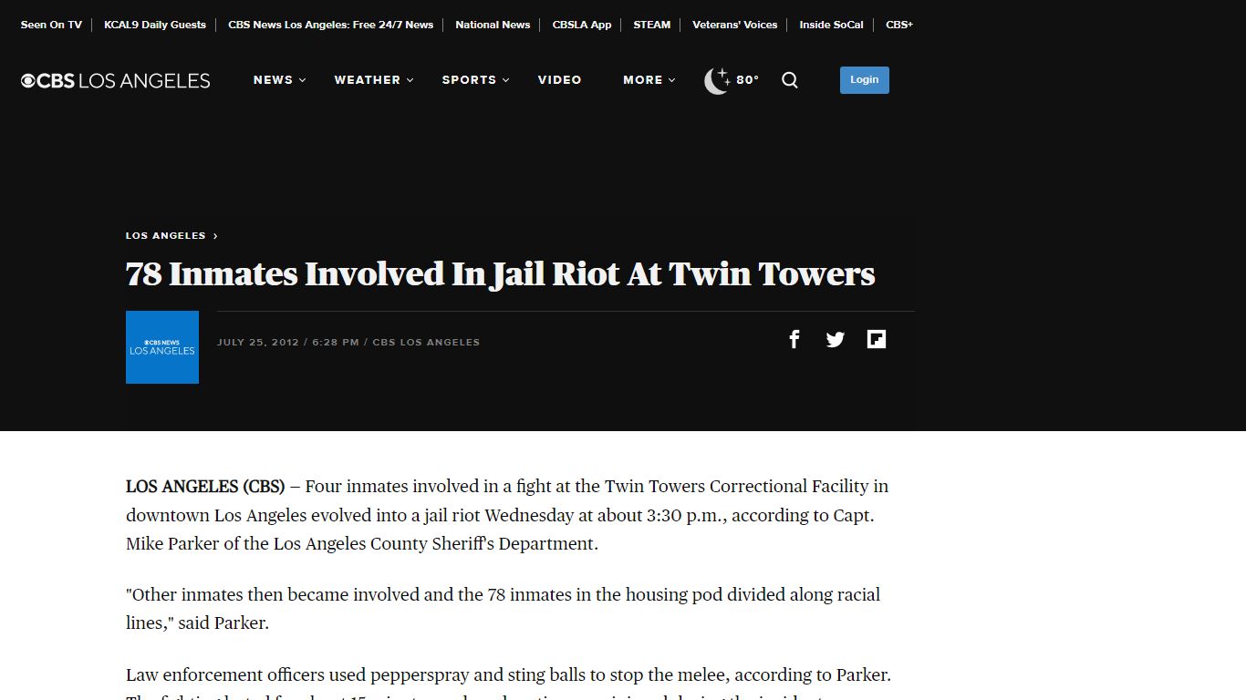 78 Inmates Involved In Jail Riot At Twin Towers - CBS News